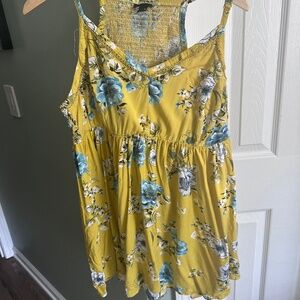 TORRID - Floral Smacked Cami Tank Blouse - Green Floral - PLUS 2 (18-20)